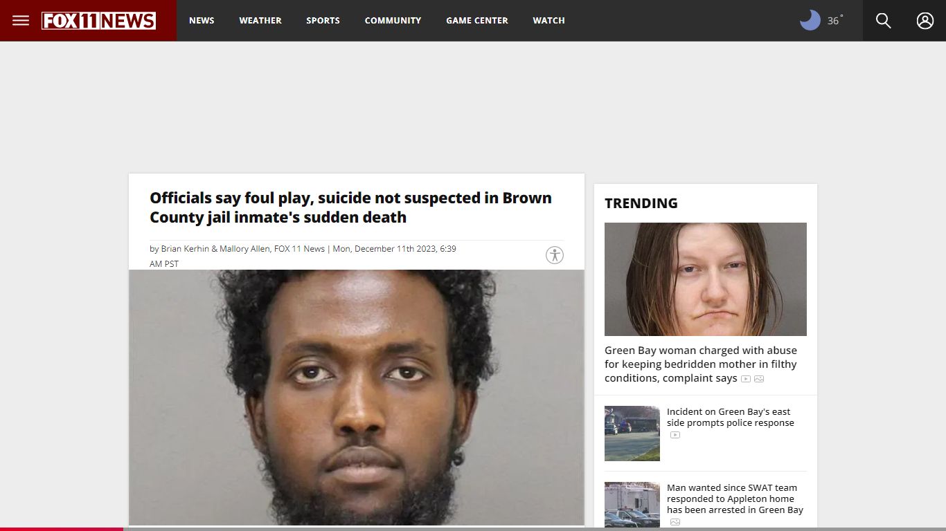 Probe begins on Brown County jail inmate's sudden death
